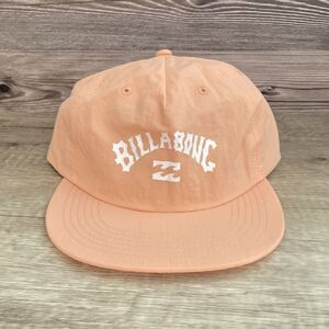 Billabong Curtis Nylon Adjustable Cap OS Coral Salmon Strapback Hat Beach Surf